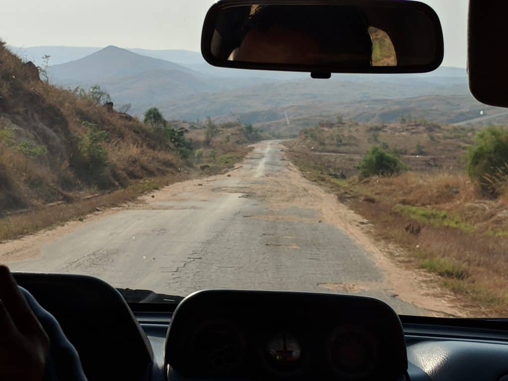 A broken road in Madagascar, which I had to travel down to get to my luxury resort